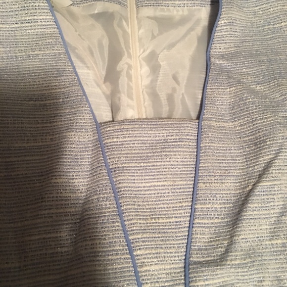 Covington Periwinkle metallic tweed dress 14 - Picture 3 of 5